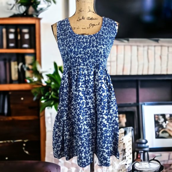 Myra Bag Dresses Myra Bag Floral Print Smocked Sleeveless Casual